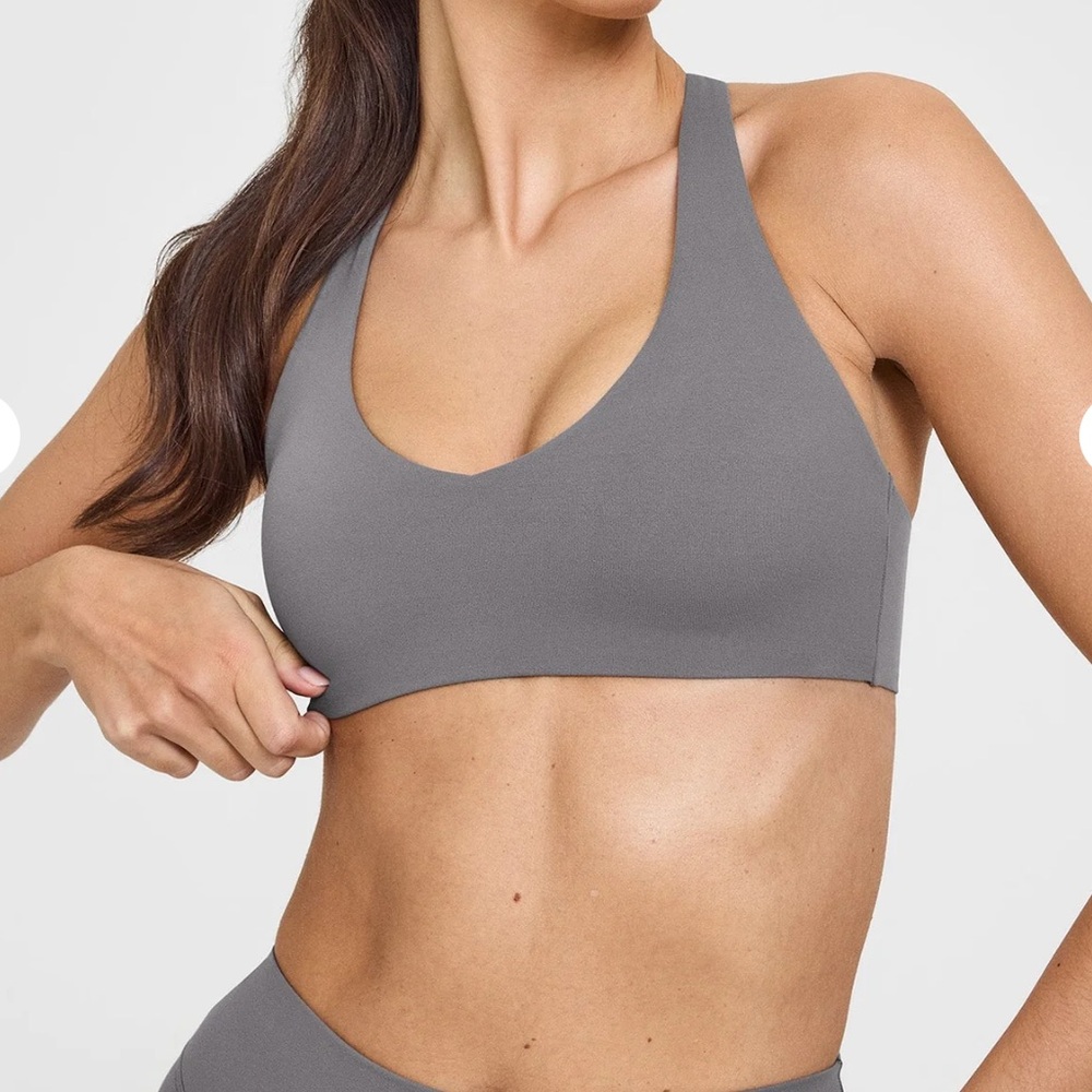 Oner Active Soft Motion Bralette with White Logo- Ash Gray